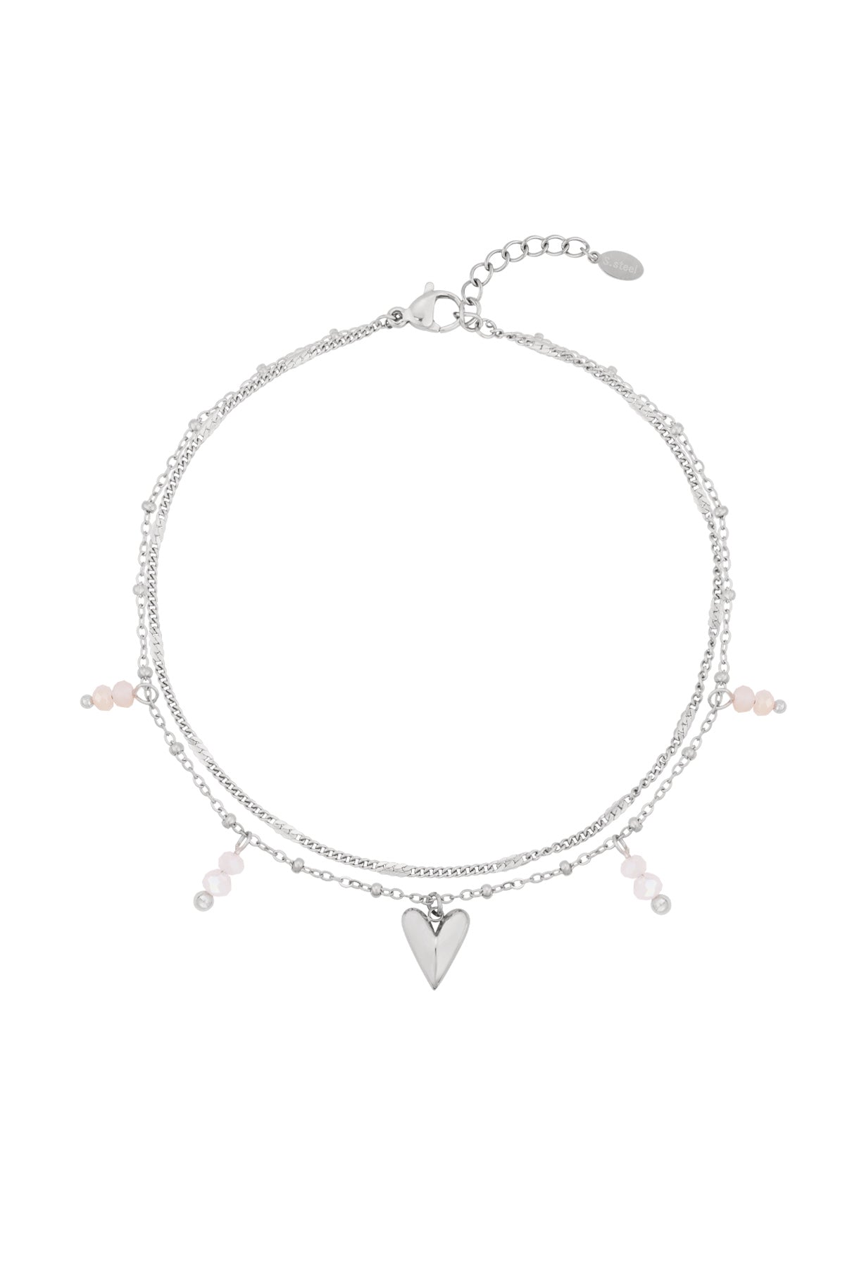 Damen Fußkette Liebes-Design | 304S-Edelstahl | Goldfarbe & Silberfarbe