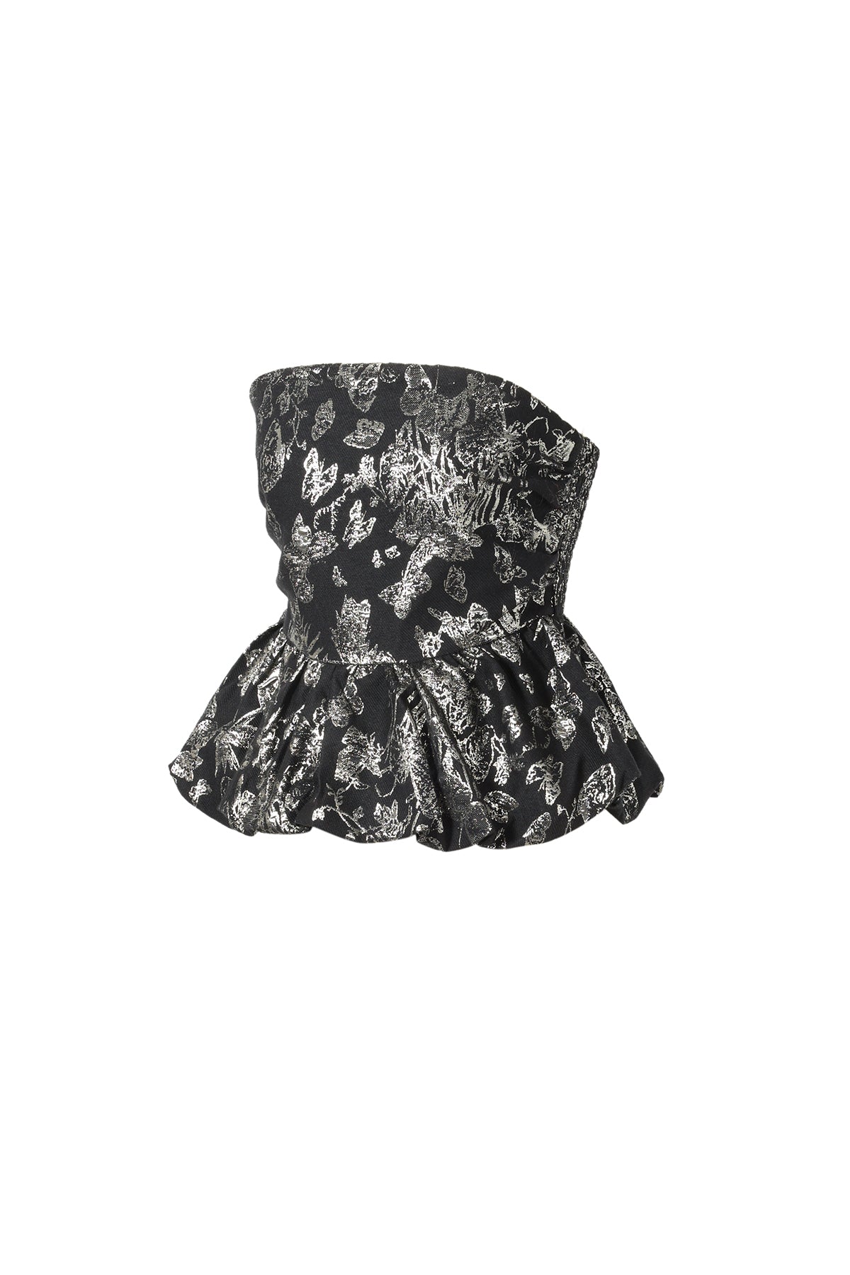 damen top blumendruck elegant | polyester | schwarz