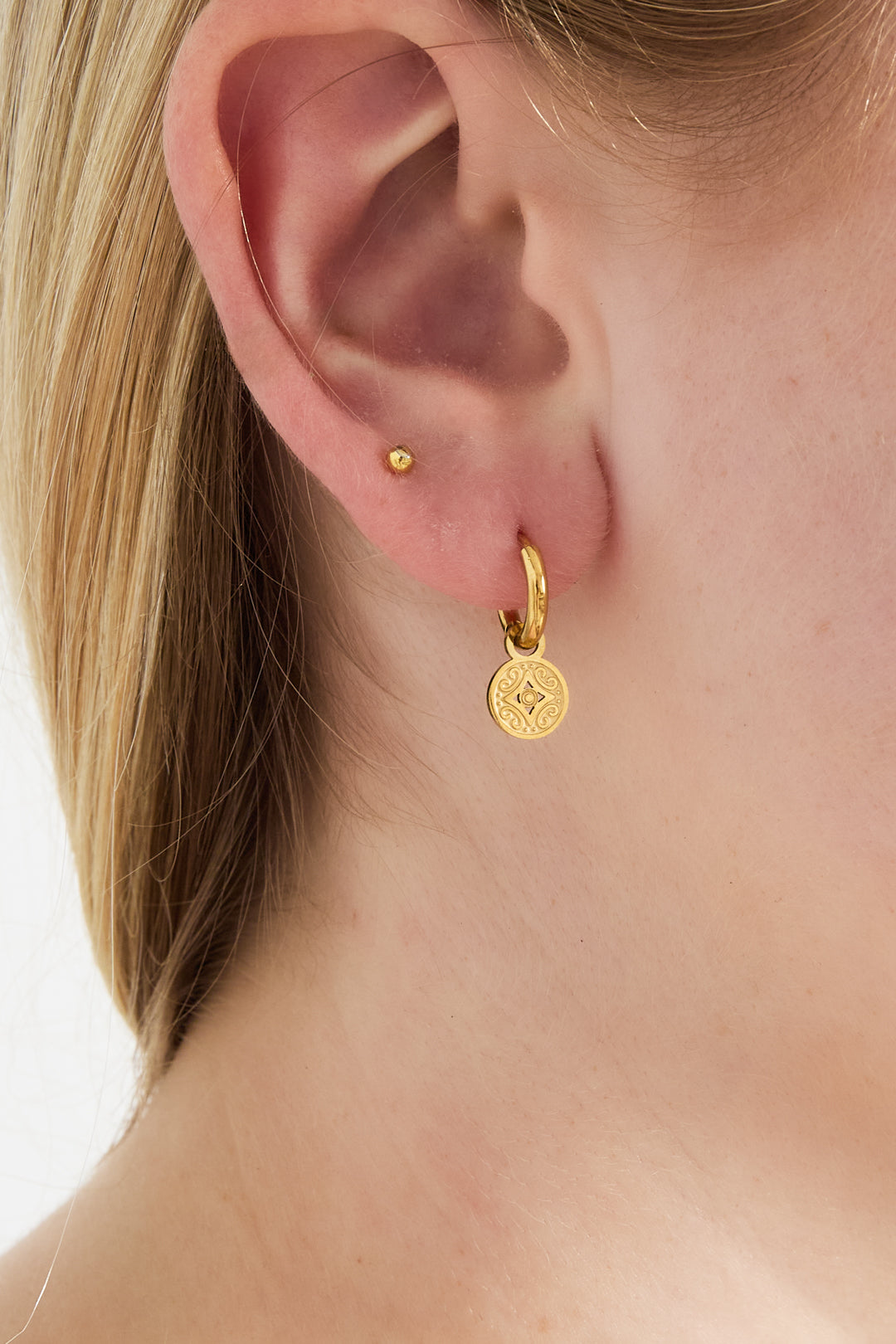 damen muenzohrringe organisch | edelstahl | gold & silber