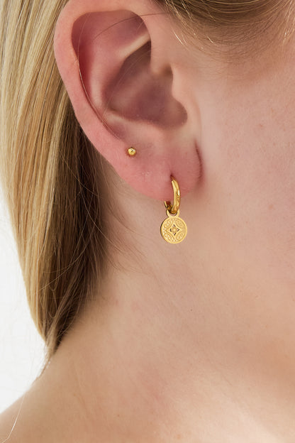 Damen Muenzohrringe Organisch | Edelstahl | Gold & Silber