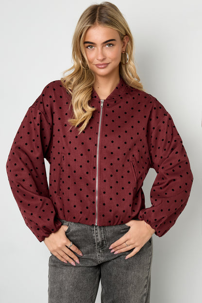 Damen Jacke Gepunktet | Polyester | Mehrfarbig