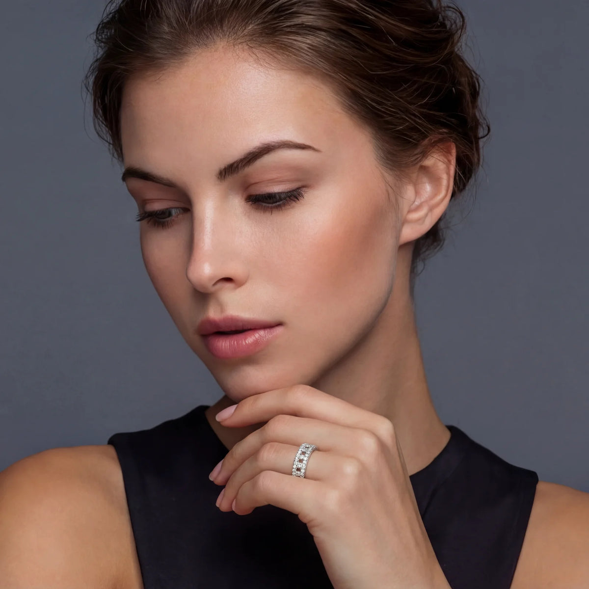 trilogia ring – moissanit, 925er silber