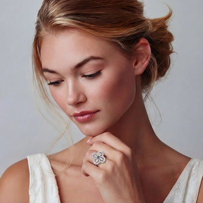 Fiora Ring – Moissanit, 925er Silber