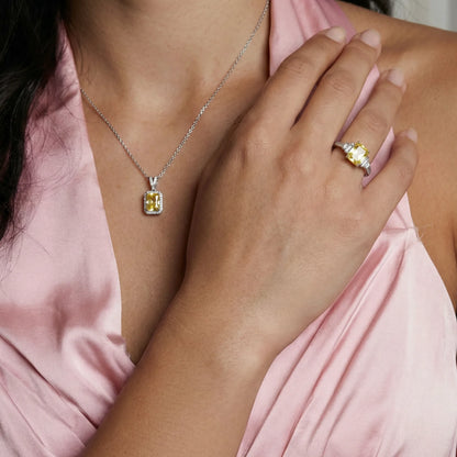 Soleil Schmuckset – Moissanit, 925er Silber