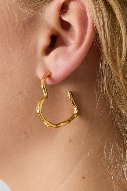 Damen Herz-Creolen Vielseitig | Edelstahl | Gold & Silber