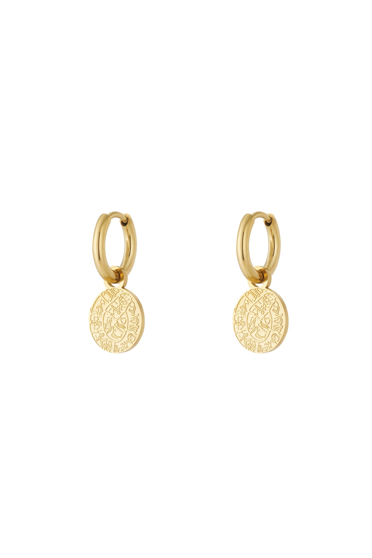 Damen Ohrringe Horoskop | Edelstahl | Goldfarbe