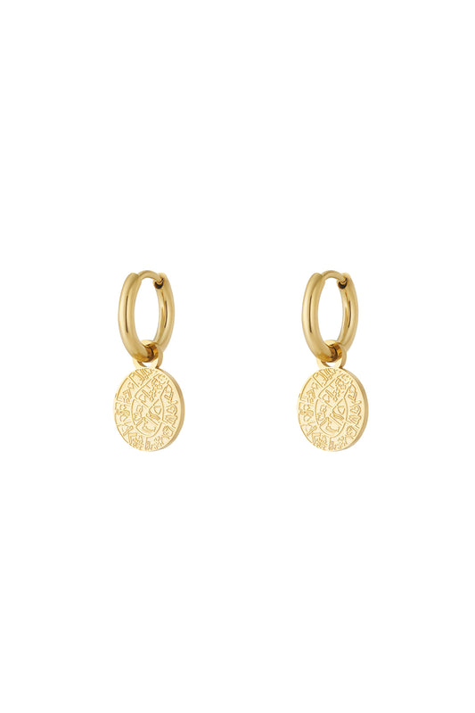 Damen Ohrringe Horoskop | Edelstahl | Goldfarbe