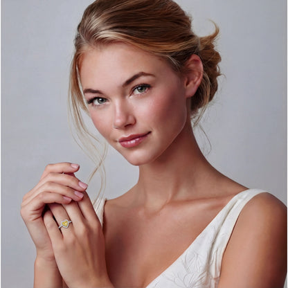 Cuore Ring – Moissanit, 925er Silber