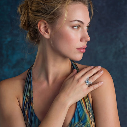 Azzurra Ring – Moissanit, 925er Silber
