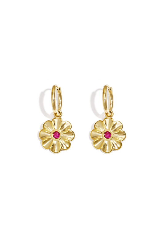 Damen Ohrringe Blume Strass Schleife | Edelstahl | Goldfarbe & Silberfarbe