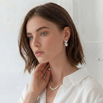 Arabella Halskette – Perlen, 925er Silber