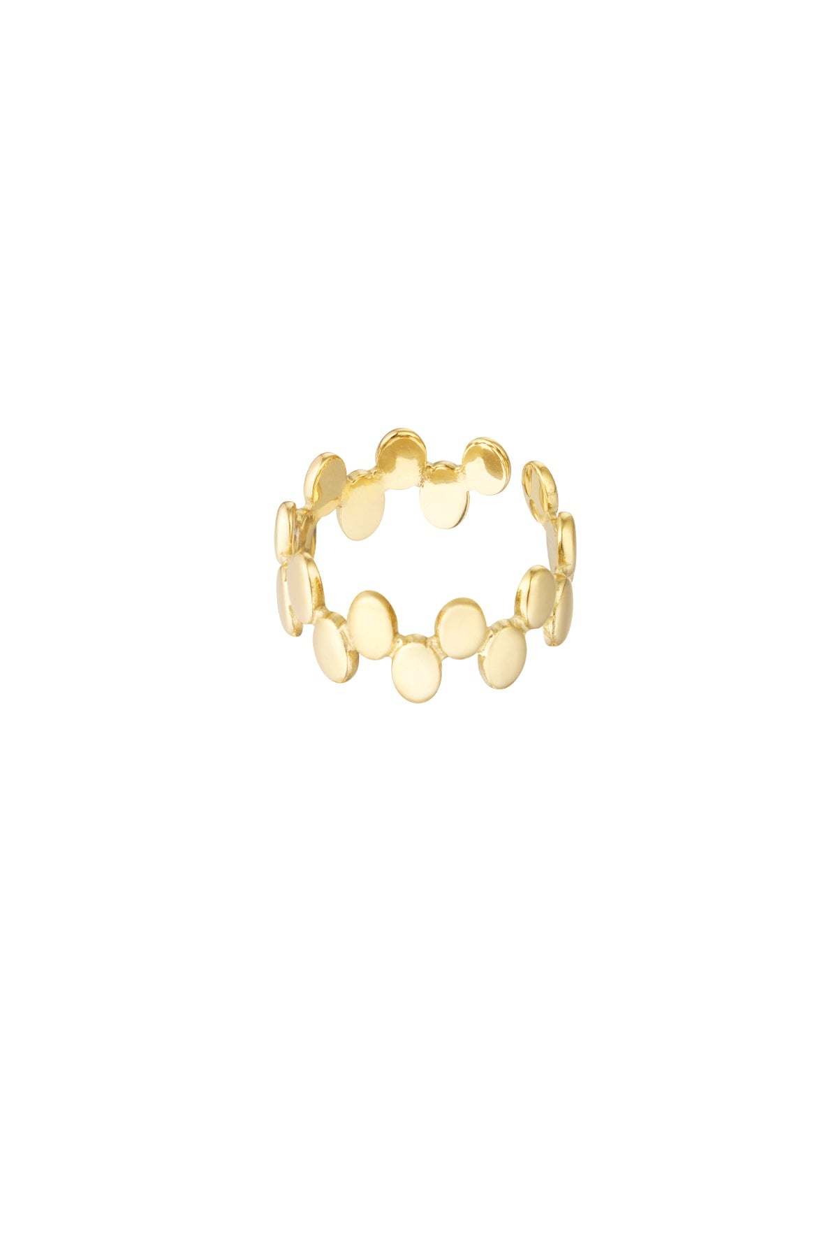 Damen Ring Mehrfachkreise | Edelstahl | Goldfarbe
