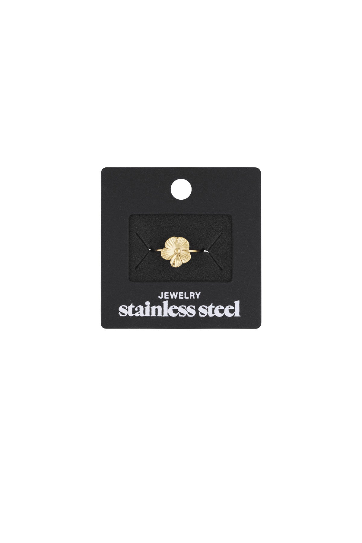 damen ring blume luxus | edelstahl | goldfarbe