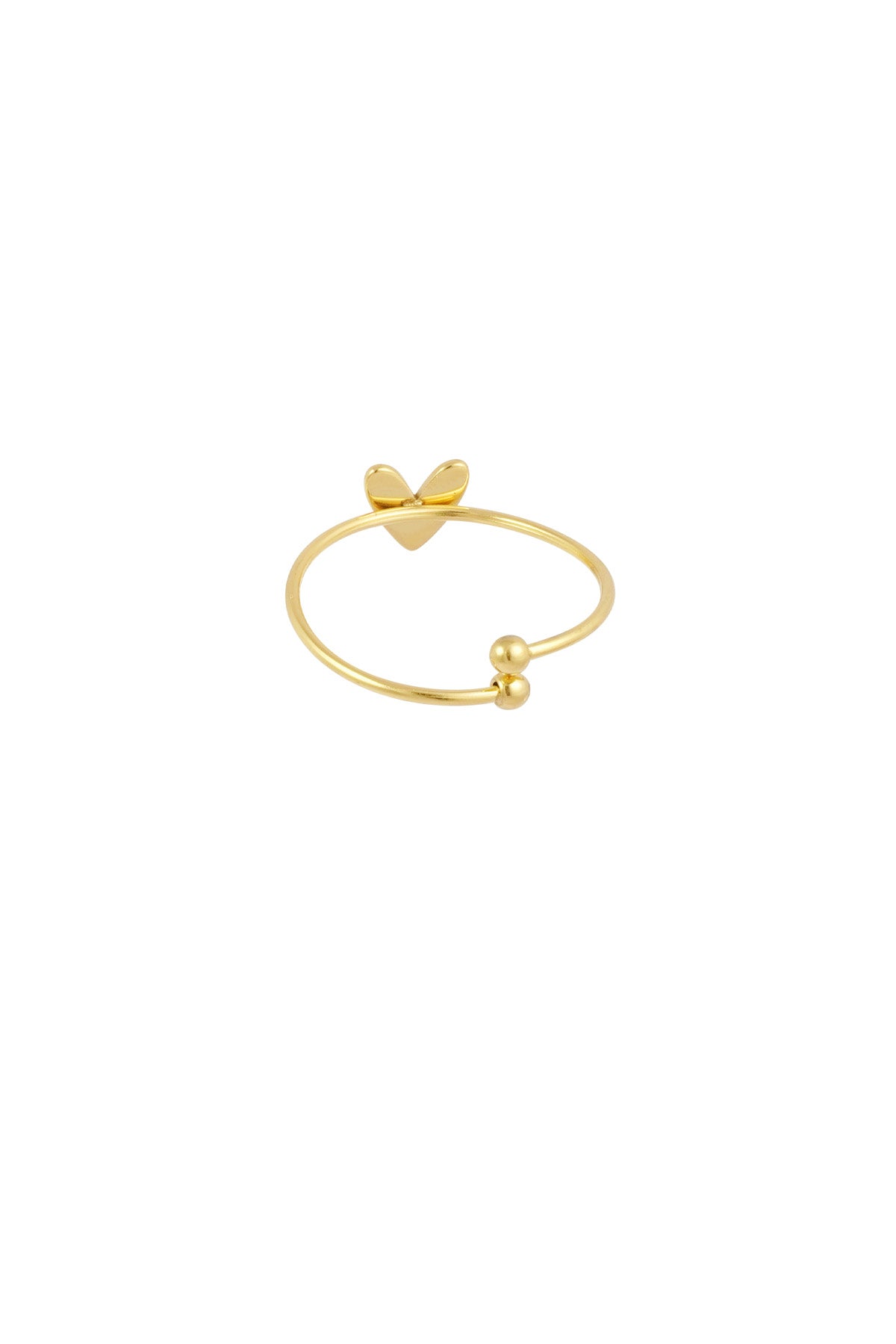 Damen Ring Liebe Schlicht | Edelstahl | Goldfarbe