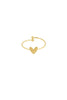 Damen Ring Liebe Schlicht | Edelstahl | Goldfarbe