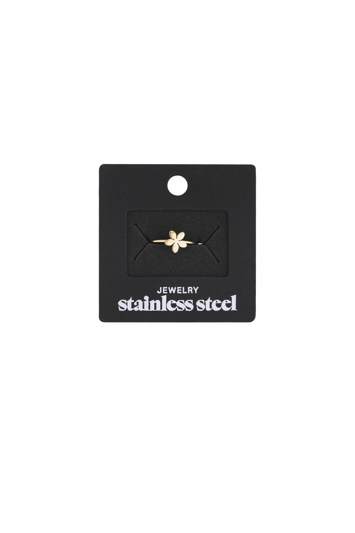 damen ring blume | edelstahl | goldfarbe