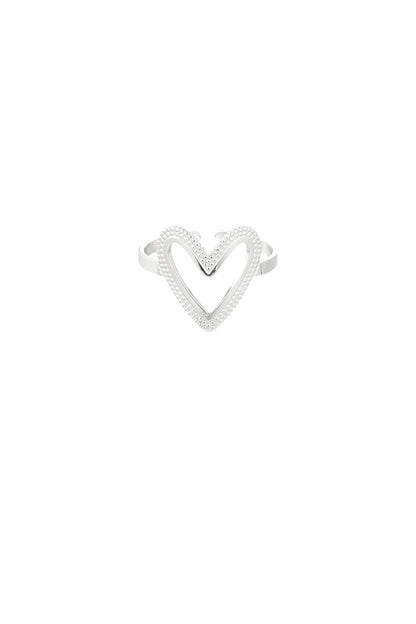 Damen Ring Ewige Liebe Herz | Edelstahl | Goldfarbe & Silberfarbe