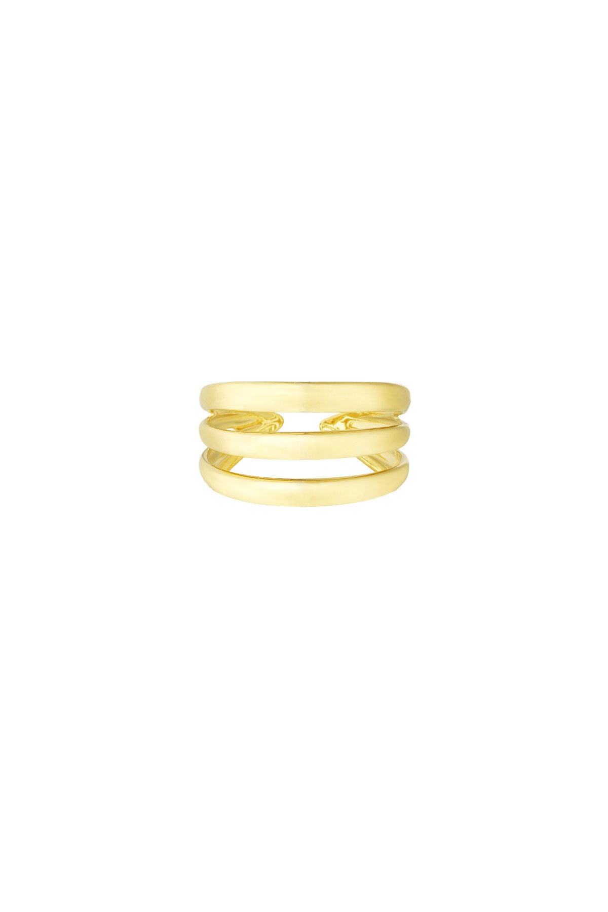 dreilagiger vintage-ring - goldfarben