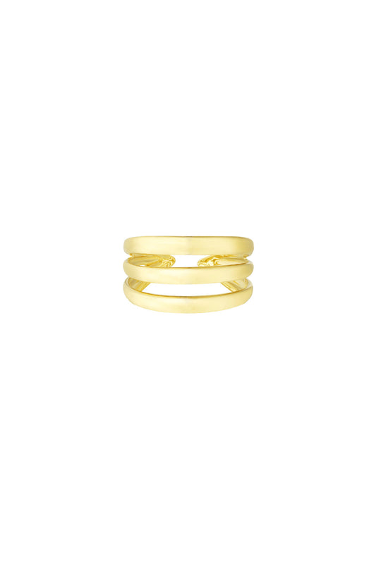 Dreilagiger Vintage-Ring - Goldfarben