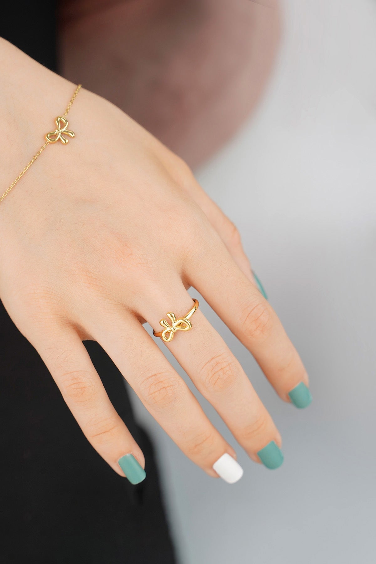 damen ring glanz | 316l-edelstahl | goldfarbe & silberfarbe
