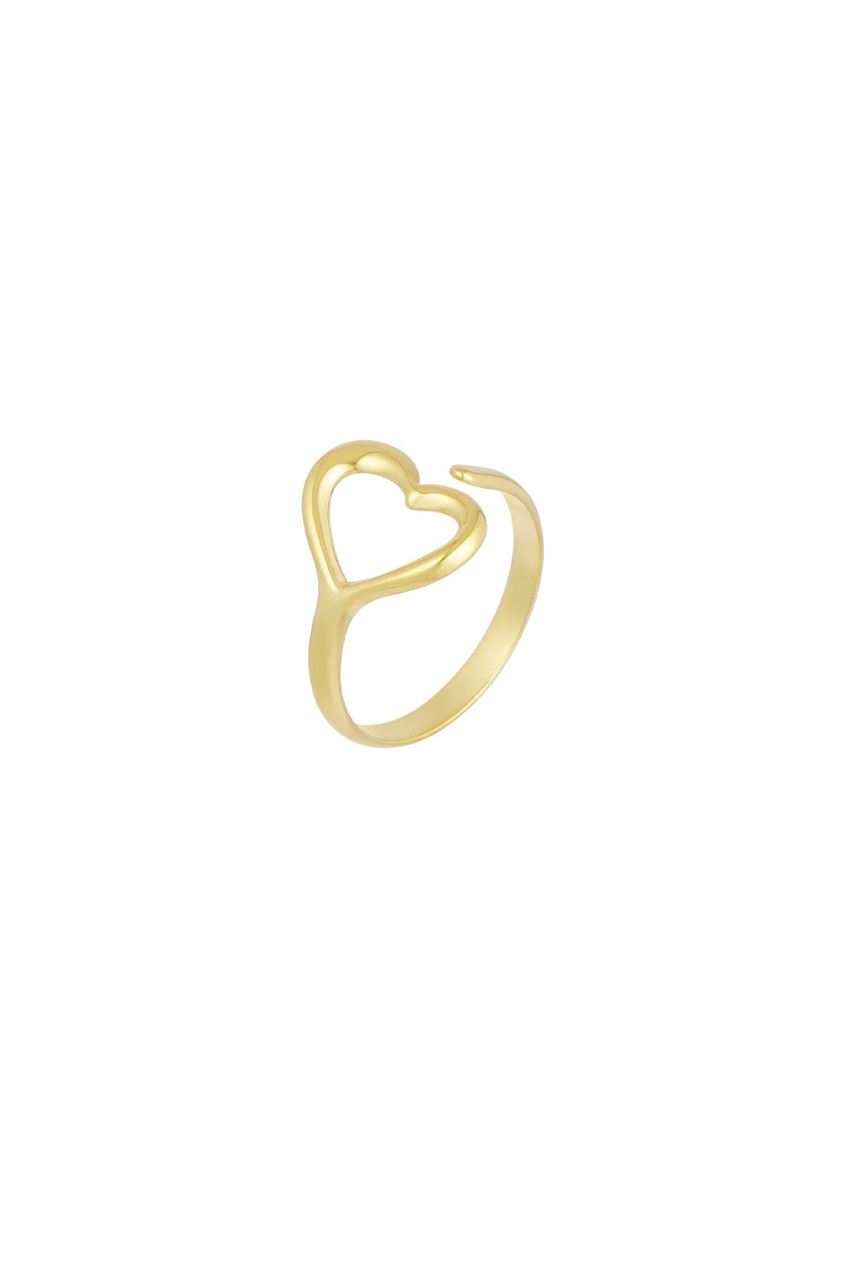 damen ring herz verkehrt | edelstahl | goldfarbe & silberfarbe