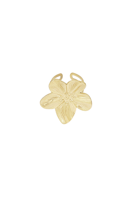 Damen Ring Blütenblatt Zart | Edelstahl | Gold-/Silberfarbe
