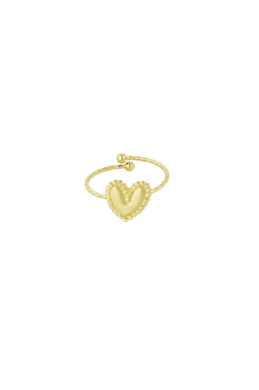 Damen Ring Herz Liebhaberin | Edelstahl | Goldfarbe & Silberfarbe