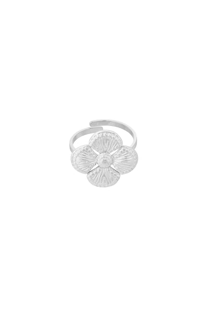 Damen Ring Kleeblatt Luxus | Edelstahl | Gold-/Silberfarbe