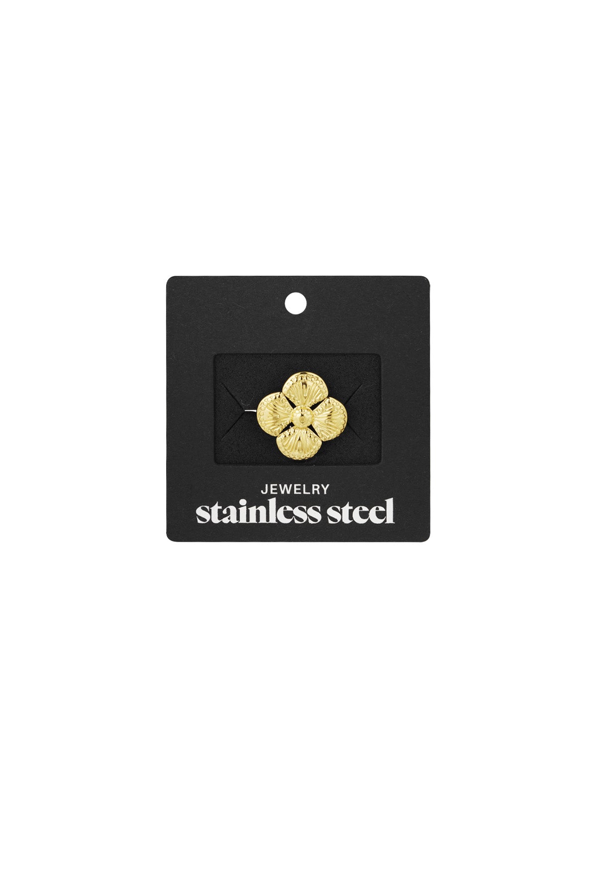 Damen Ring Kleeblatt Luxus | Edelstahl | Gold-/Silberfarbe
