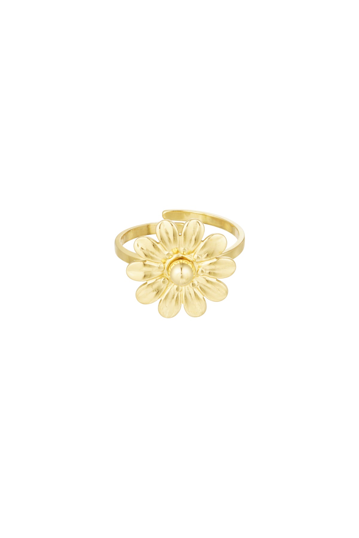 damen ring blütenglück | edelstahl | goldfarbe
