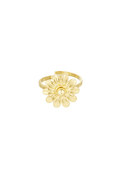 Damen Ring Blütenglück | Edelstahl | Goldfarbe