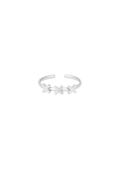 Damen Ring Amsterdam | 304S-Edelstahl | Goldfarbe & Silberfarbe