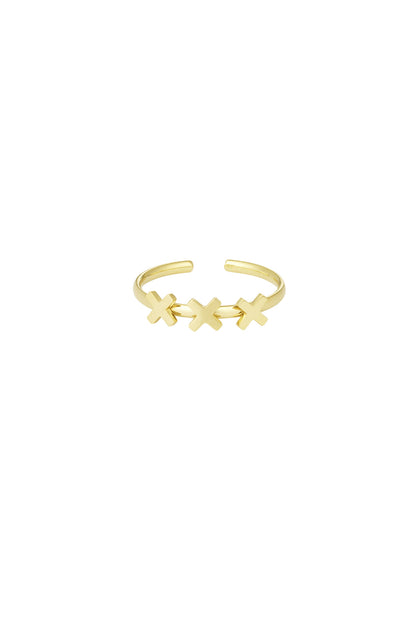 Damen Ring Amsterdam | 304S-Edelstahl | Goldfarbe & Silberfarbe