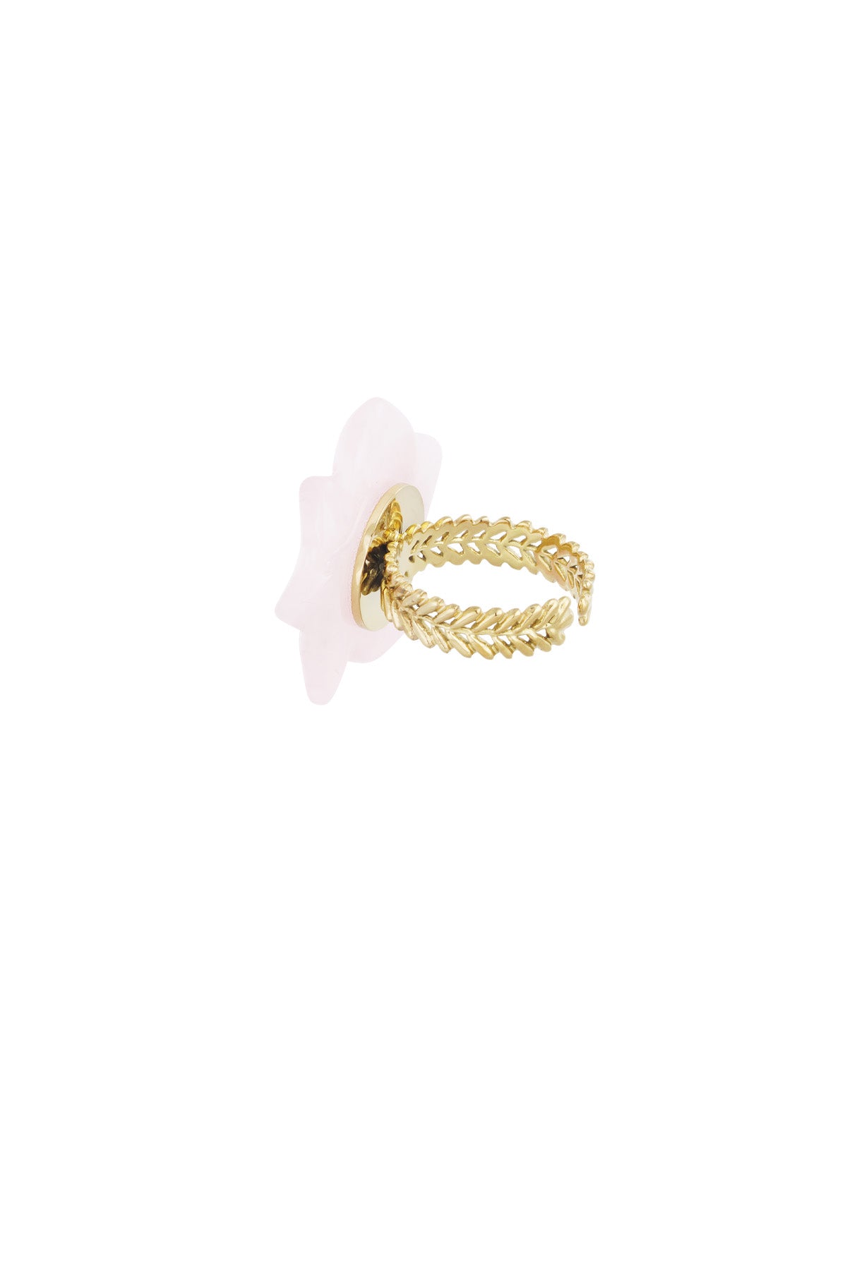 Damen Ring Blume Elegant | 304S-Edelstahl | Goldfarbe