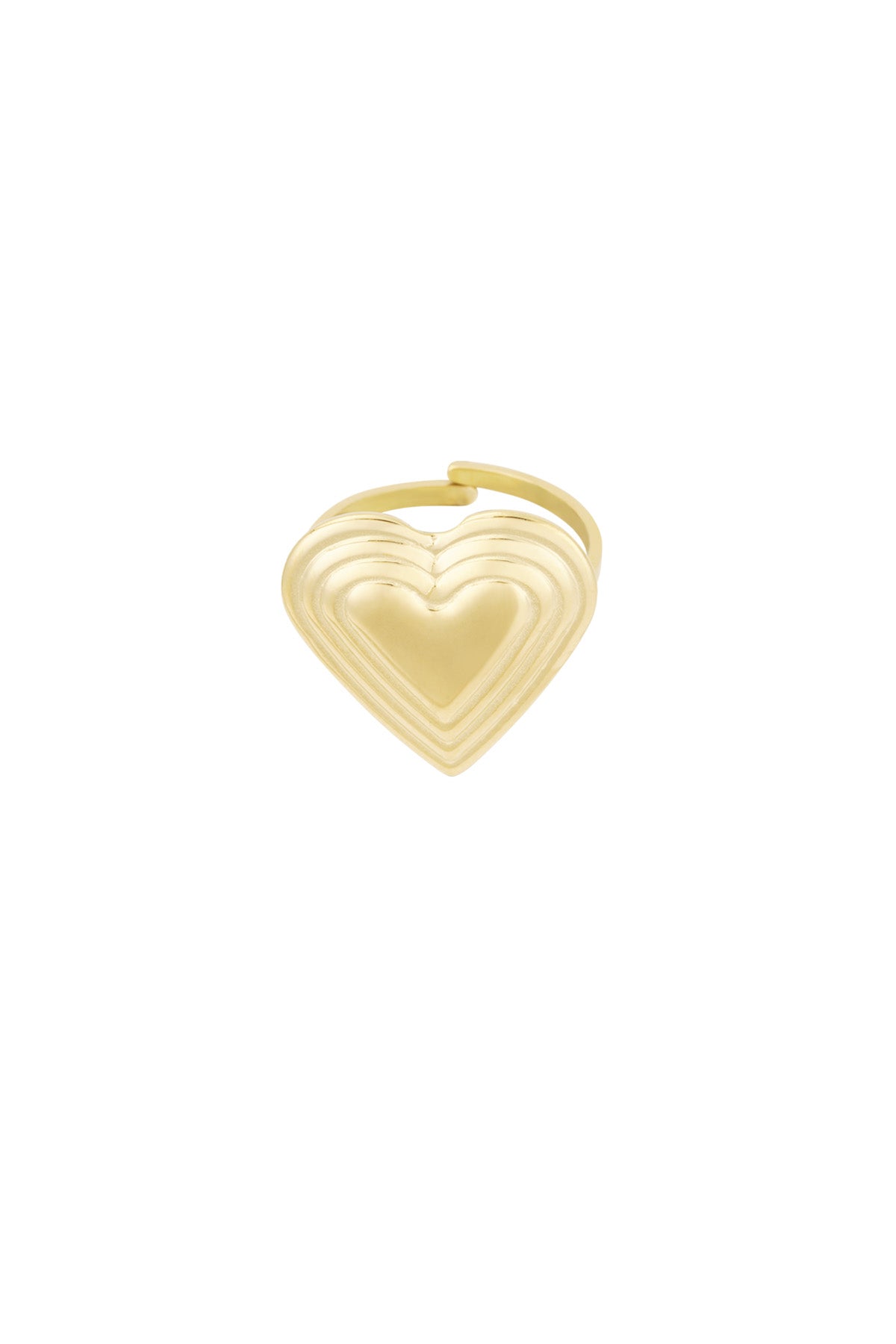 Damen Ring Liebe Symbol | Edelstahl | Goldfarbe