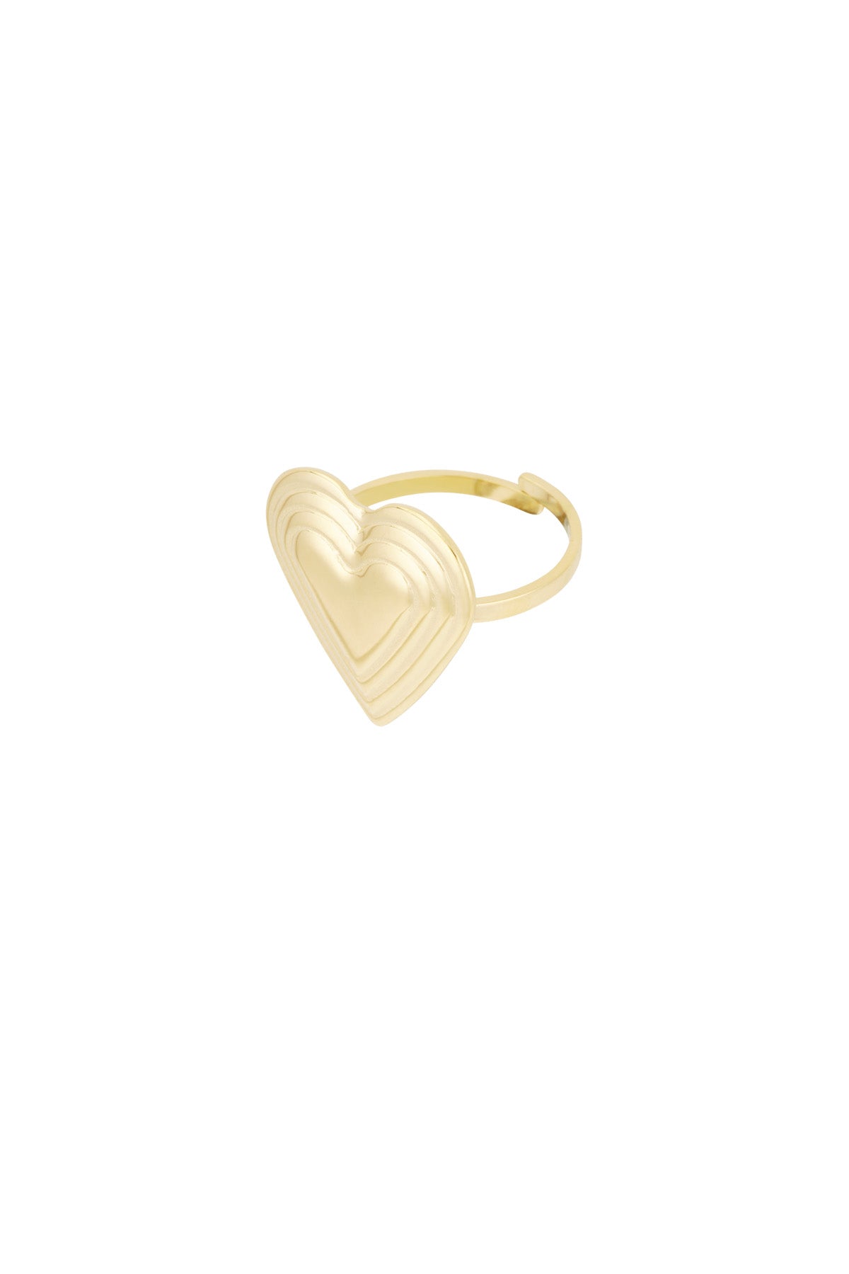 damen ring liebe symbol | edelstahl | goldfarbe