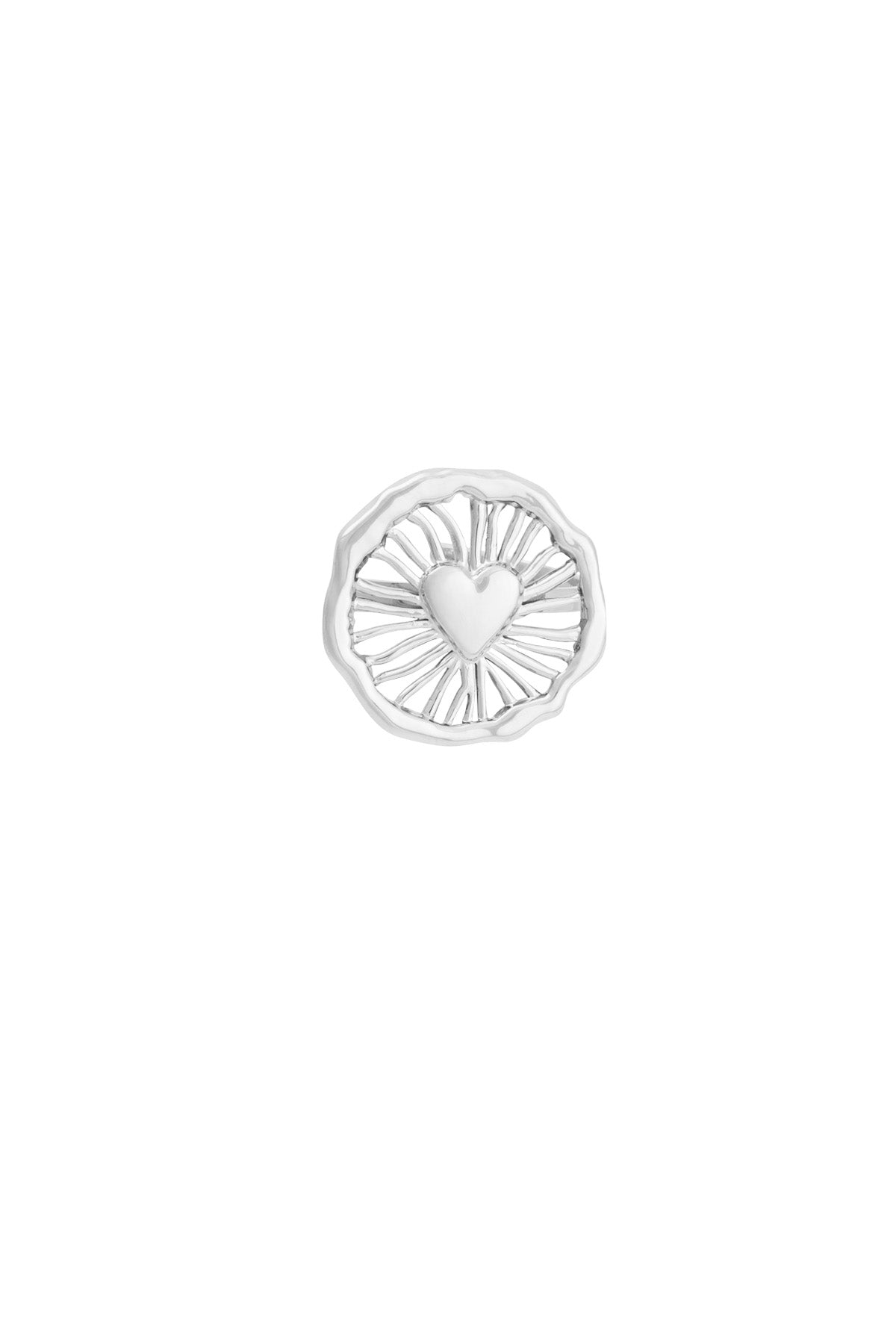 Damen Ring Love Loop Herz | Edelstahl | Silberfarbe