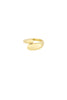 Damen Ring Unregelmässig Vergoldet | Edelstahl | Goldfarbe & Silberfarbe