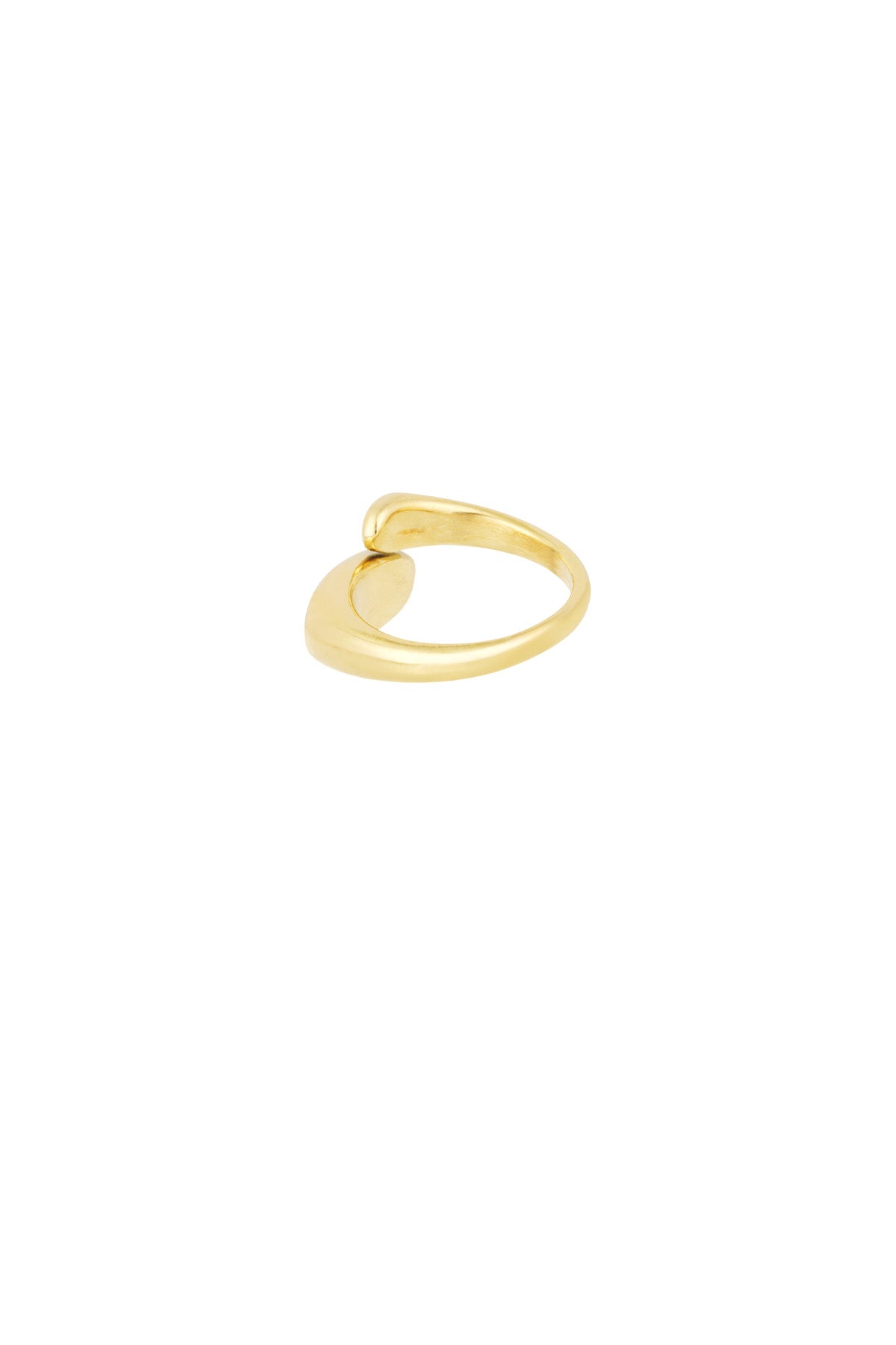 damen ring unregelmässig vergoldet | edelstahl | goldfarbe & silberfarbe
