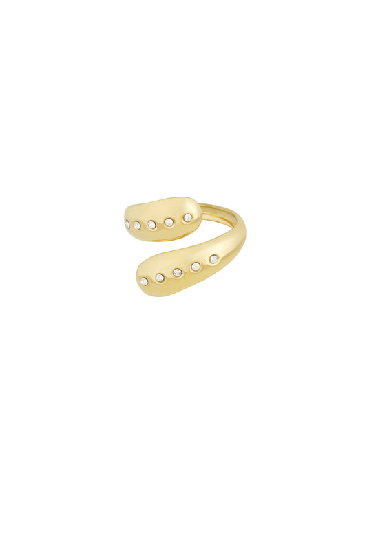 Damen Ring Luxus | Edelstahl | Goldfarbe
