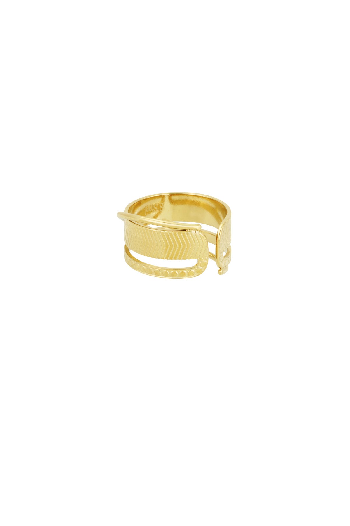 damen ring mehrlagen | edelstahl | silberfarbe