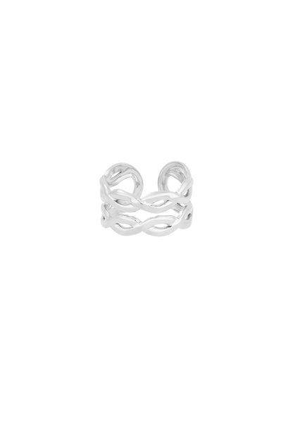 Damen Ring Wirbel Mehrlagig | Edelstahl | Gold-/Silberfarbe