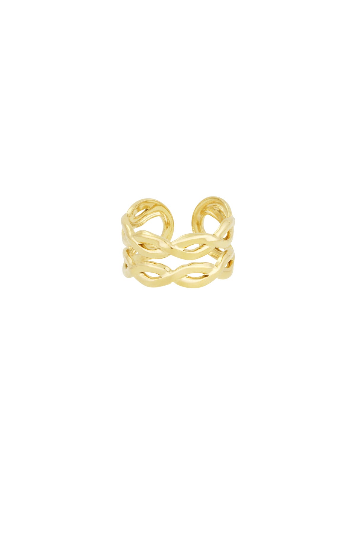 Damen Ring Wirbel Mehrlagig | Edelstahl | Gold-/Silberfarbe