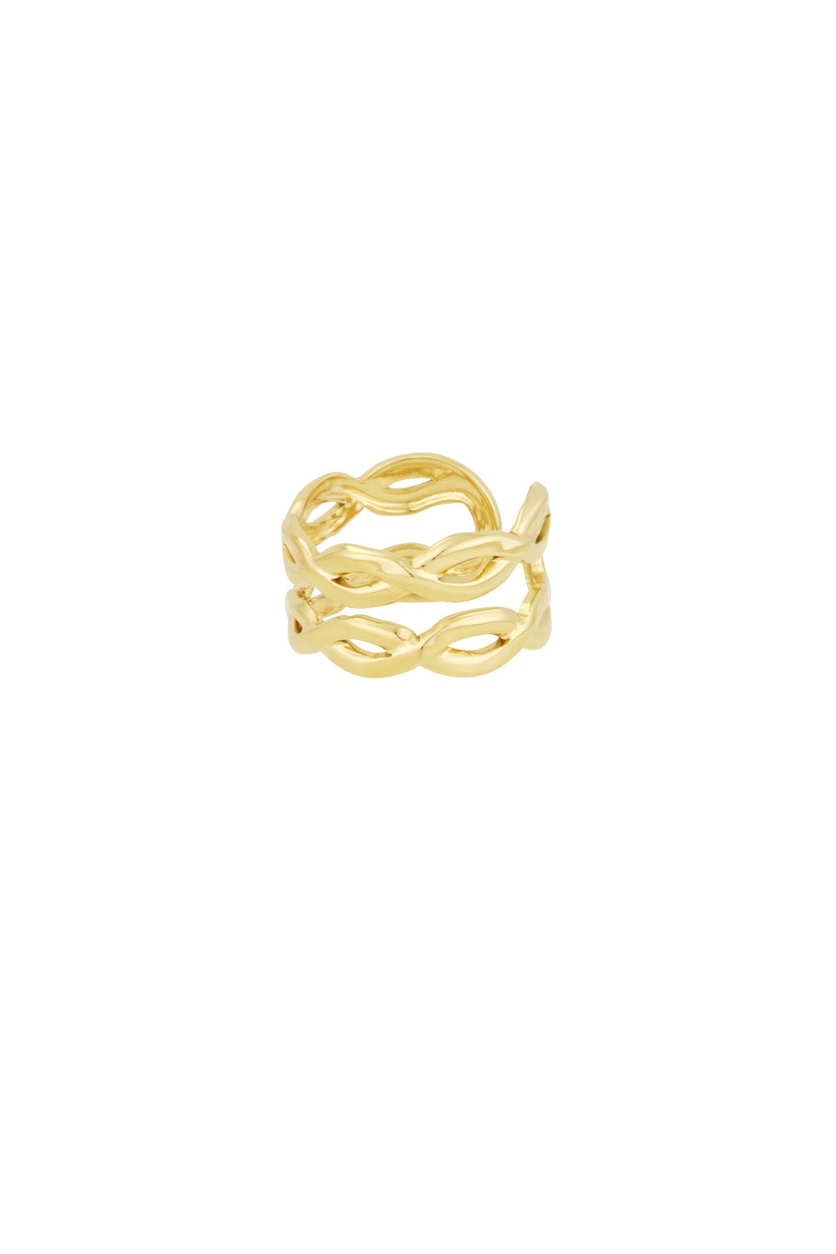 Damen Ring Wirbel Mehrlagig | Edelstahl | Gold-/Silberfarbe