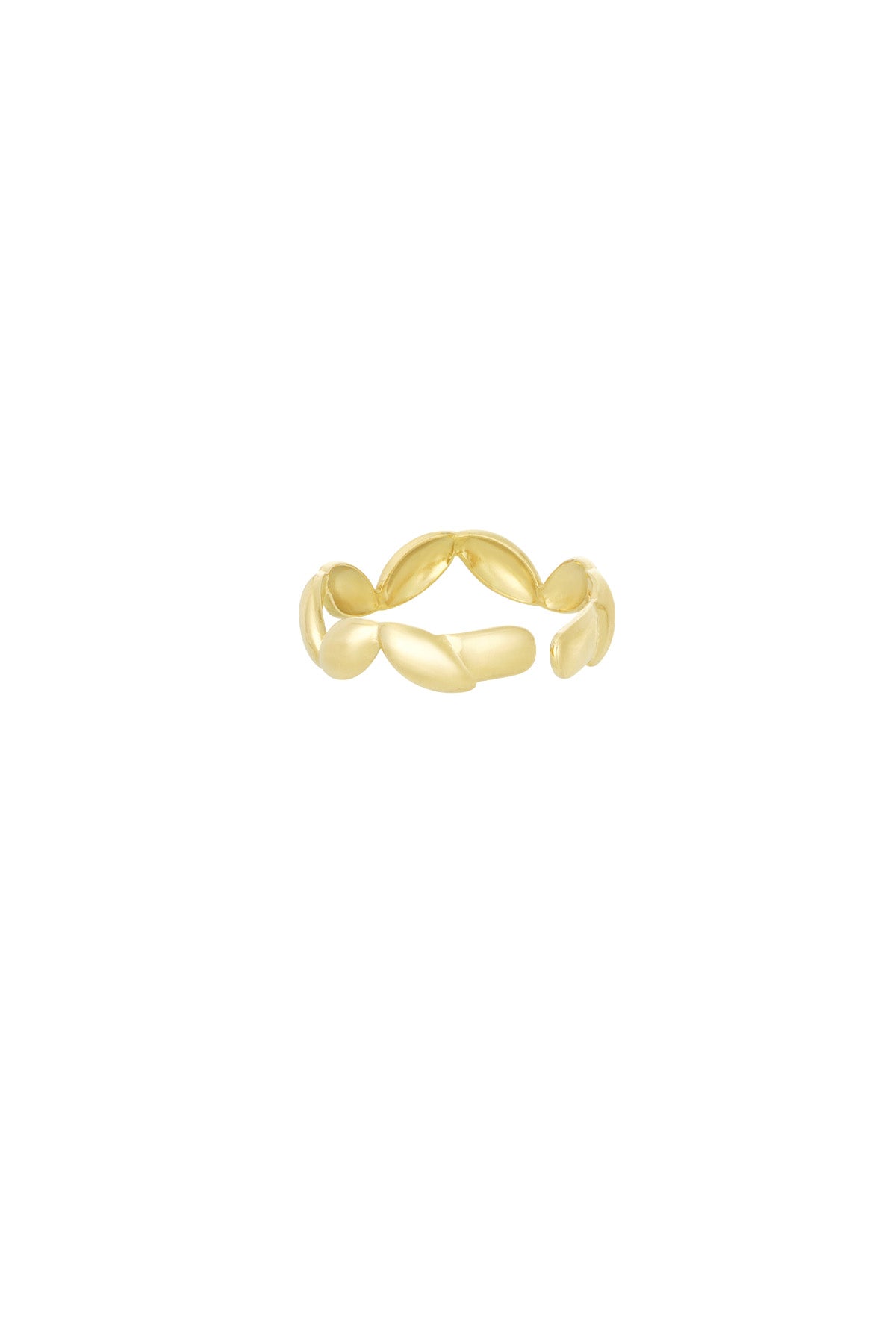 damen ring gewellt | edelstahl | goldfarbe & silberfarbe