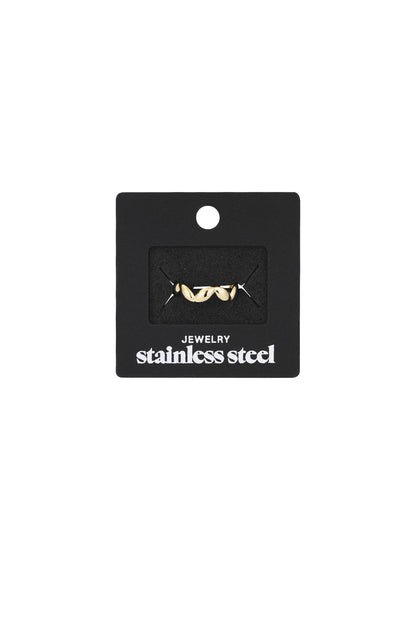 Damen Ring Gewellt | Edelstahl | Goldfarbe & Silberfarbe