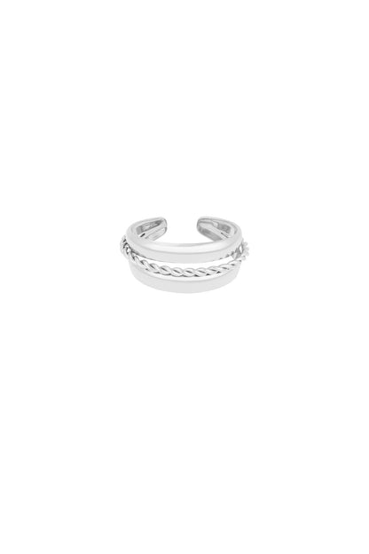 Damen Ring Spirale Mehrlagig | Edelstahl | Gold-/Silberfarbe