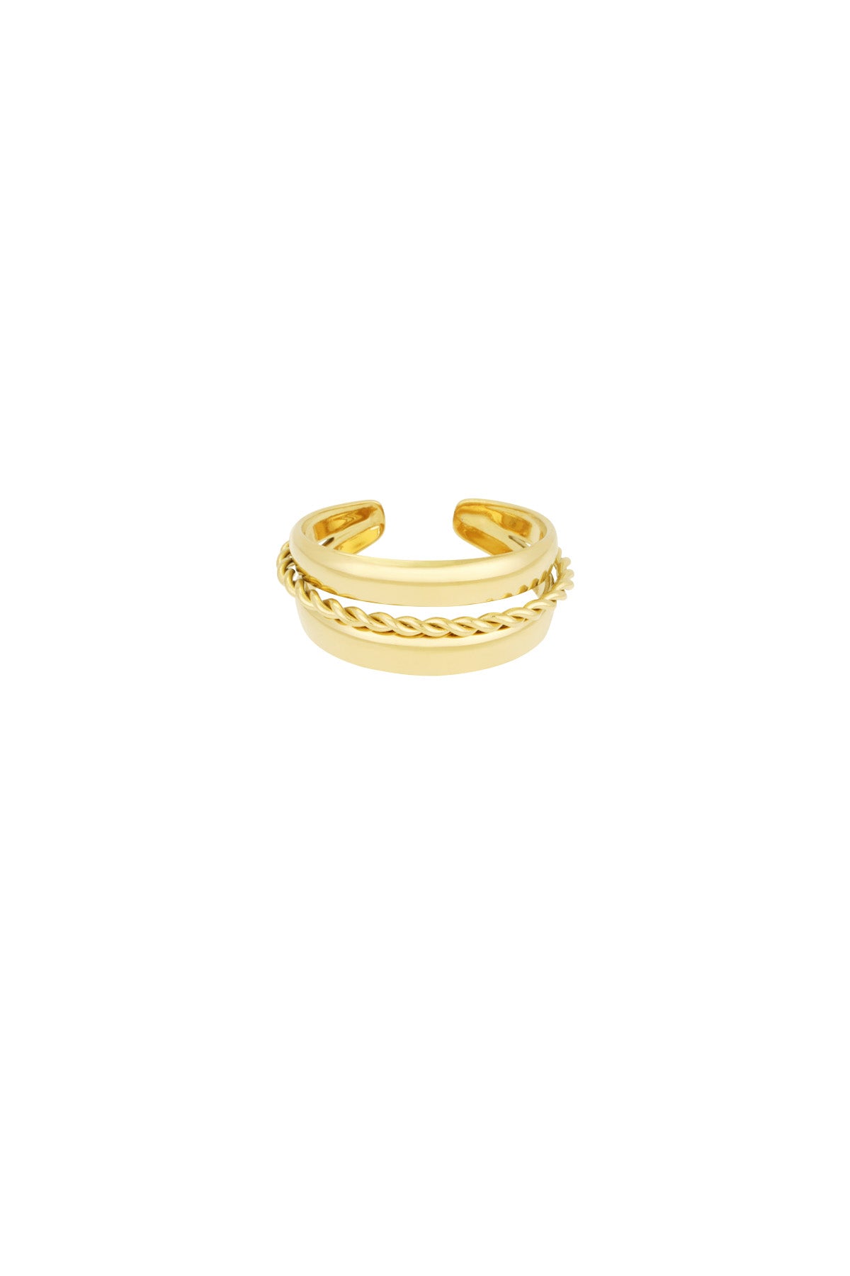 damen ring spirale mehrlagig | edelstahl | gold-/silberfarbe