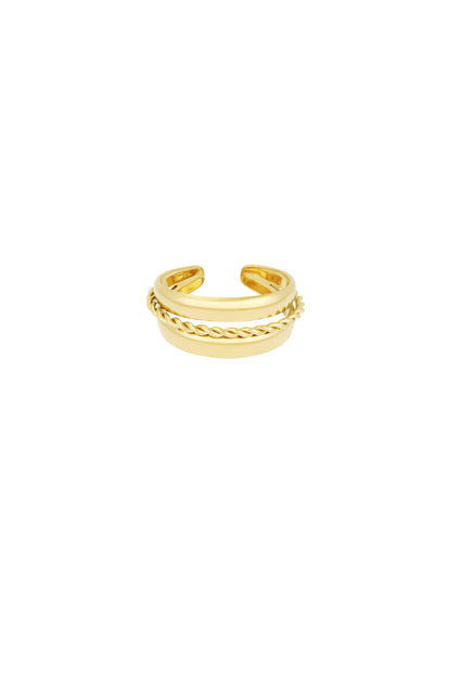 Damen Ring Spirale Mehrlagig | Edelstahl | Gold-/Silberfarbe