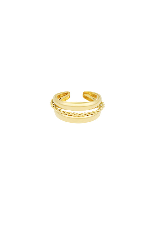 Damen Ring Spirale Mehrlagig | Edelstahl | Gold-/Silberfarbe